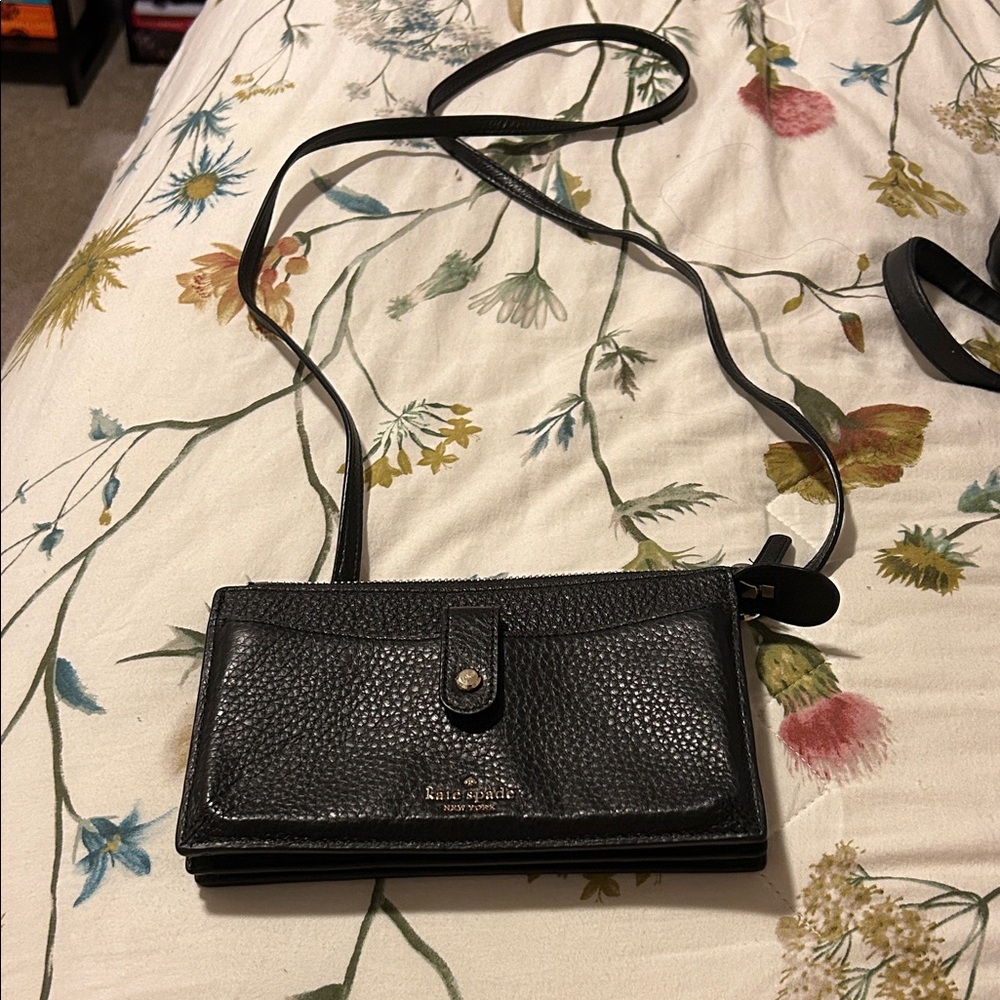 Kate Spade Textured Black Crossbody Bag